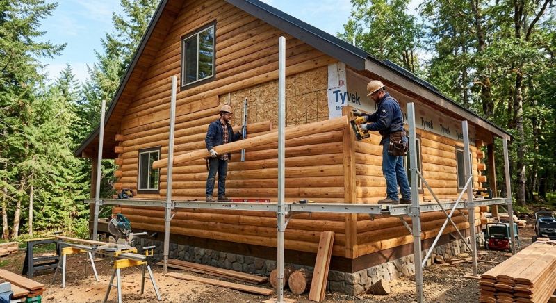 Log Home Siding Installation in Boston, MA